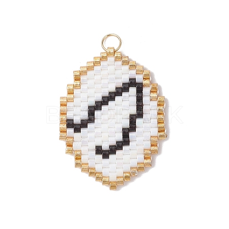 Glass Seed Beaded Twelve Constellations Pendants PALLOY-MZ00891-04-1