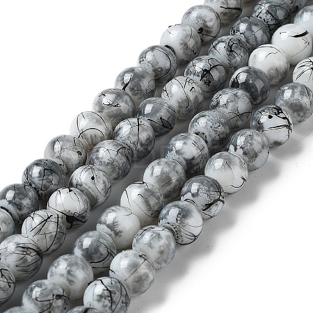 Drawbench & Baking Paint Glass Beads Strands GLAA-S176-01-1