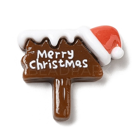 Christmas Theme Opaque Resin Cabochons LS-RESI-E043-01B-1