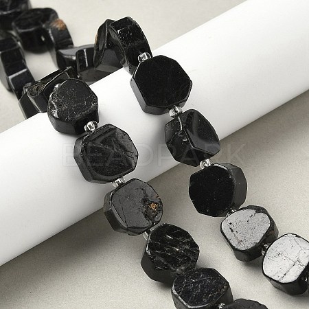 Natural Black Tourmaline Beads Strands G-I394-D17-1
