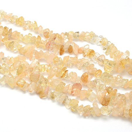 Natural Citrine Beads Strands G-O049-B-29-1