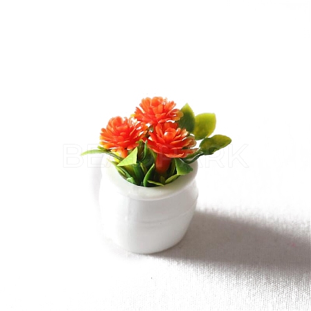Mini Resin & PVC Flower Potted Plant Model PW-WG92893-05-1