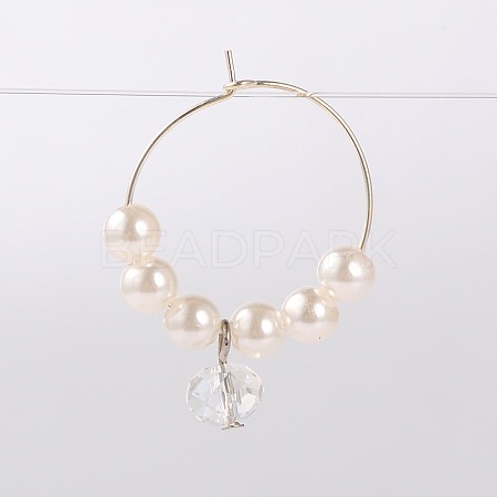 Imitation Acrylic Pearl Beads Wine Glass Charms AJEW-JO00024-01-1