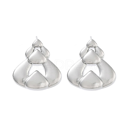 Hollow Teardrop Brass Stud Earrings EJEW-Q811-10P-1