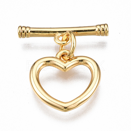 Brass Toggle Clasps KK-T063-93G-NF-1