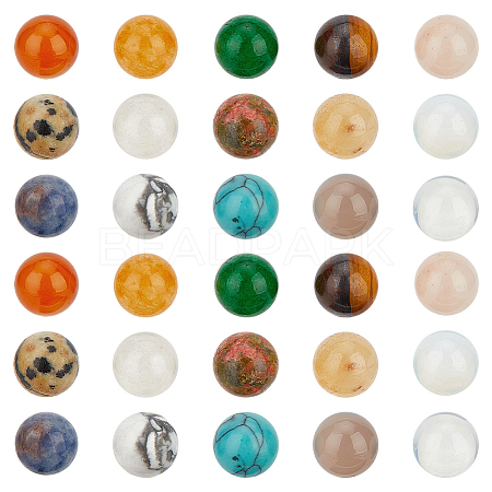 Natural & Synthetic Gemstone Round Beads G-NB0003-86A-1