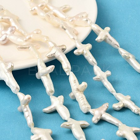 Natural Baroque Keshi Pearl Beads Strands PEAR-B004-06B-01A-1