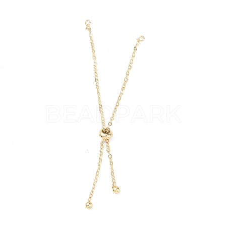 Rack Plating Brass Cable Chain Link Bracelet Making MAK-L036-01G-1