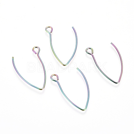 Ion Plating(IP) 304 Stainless Steel Earring Hooks X-STAS-L216-03A-M-1