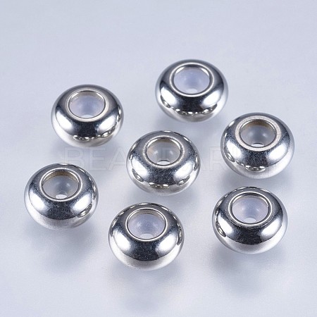 201 Stainless Steel Beads STAS-F145-06P-B-1