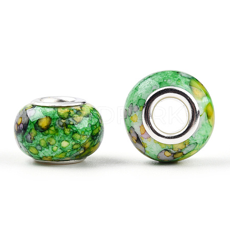 Opaque Resin European Beads RPDL-T003-09G-1