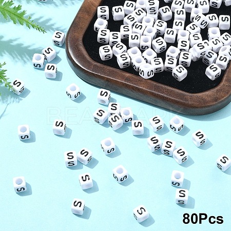 Acrylic Horizontal Hole Letter Beads OACR-YW0002-08S-1