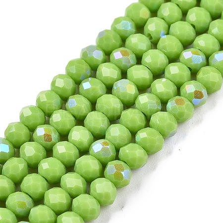 Electroplate Opaque Solid Color Glass Beads Strands LS-EGLA-A044-P3mm-L30-1