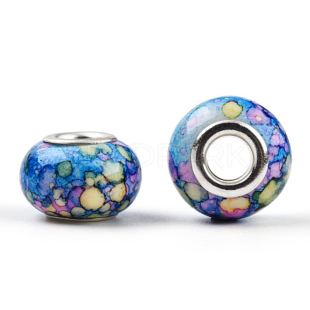 Opaque Resin European Beads RPDL-T003-09I-1