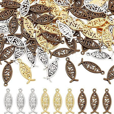 CHGCRAFT 120Pcs 3 Color Alloy Pendants PALLOY-CA0002-34-1