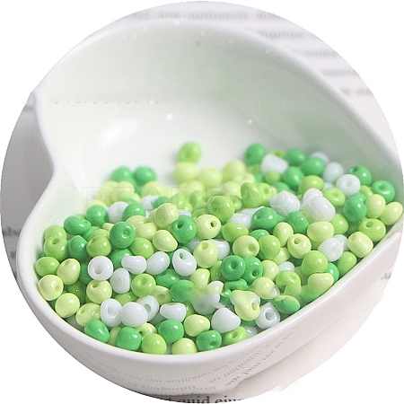 Macaron Baking Paint Glass Seed Beads PW-WGB8861-04-1