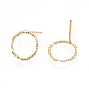 Brass Stud Earrings EJEW-N018-006-NF-2