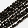 Natural Obsidian Round Bead Strands X-G-A130-3mm-04-1