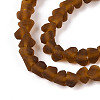 Frosted Transparent Glass Beads Strands GLAA-N016-4mm-01-3