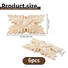 Rubber Wood Carved Onlay Applique AJEW-WH0794-72-2