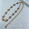 Tibetan Style Zinc Alloy & Iron Rhombus Link Chain Waist Belly Chains WGB4B33-07-1
