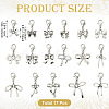 17Pcs 17 Styles Alloy Pendant Decorations HJEW-YW00533-2