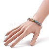 Glass Wrapped Link Bracelets with Aluminium Twisted Curb Chains for Women BJEW-TA00112-4