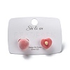 Asymmetrical Flocky Velvet Stud Earrings EJEW-G284-02-3