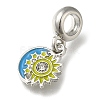 Rack Plating Alloy Enamel European Dangle Charms PALLOY-A009-13P-2