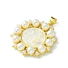 Eco-Friendly Brass Pendants KK-A204-02B-02G-2