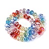 Electroplate Transparent Glass Beads Strands EGLA-N022-14A-B03-2
