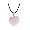 Natural Rose Quartz Charms HEAR-PW0001-057-08-1