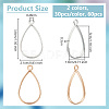 60Pcs 2 Colors Alloy Open Back Bezel Pendants FIND-OC0003-36-2