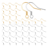 Unicraftale 120Pcs 2 Colors 304 Stainless Steel French Hooks with Coil STAS-UN0054-47-1