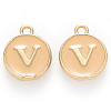 Golden Plated Alloy Enamel Charms X-ENAM-S118-06V-1