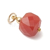 Natural Carnelian Faceted Cube Charms PALLOY-JF04975-4