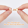 HOBBIESAY 32Pcs 8 Style Brass Clip-on Earring Findings KK-HY0001-04-3