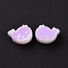 UV Plating Rainbow Iridescent Acrylic European Beads SACR-E009-27-3