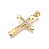 Brass Micro Pave Cubic Zirconia Pendants KK-Z100-42G-02-2