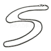 304 Stainless Steel Box Chain Necklace NJEW-D046-01B-1