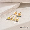 Elegant Stainless Steel Snowflake Stud Earring Sets BX1119-1-10