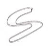 Unisex 304 Stainless Steel Box Chain Necklaces STAS-D0002-35P-1