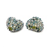 Sparkling Acrylic Heart Beads with Rhinestone Embellishment OACR-NH0001-02A-03-2