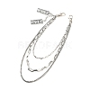304 Stainless Steel Triple Layer Chains for Jeans Pants AJEW-E049-07P-1