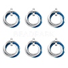 201 Stainless Steel Interlocking Ring Pendants STAS-SZ0002-61D-1