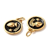 Ion Plating(IP) 304 Stainless Steel Enamel Pendants STAS-A080-43G-10-2