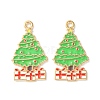 Christmas Alloy Enamel Pendants ENAM-D047-17G-07-2