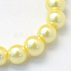 Baking Painted Pearlized Glass Pearl Round Bead Strands X-HY-Q003-6mm-22-2