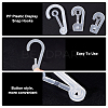  180Pcs 3 Style PP Plastic Display Snap Hooks FIND-NB0002-90A-4