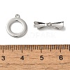 Brass Micro Pave Clear Cubic Zirconia Toggle Clasps KK-N254-70P-4